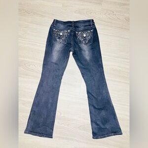 Fire and Rain Y2K jeans with embellished pockets size 13